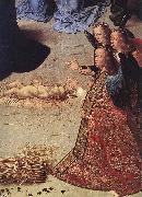GOES, Hugo van der The Adoration of the Shepherds (detail) oil painting artist